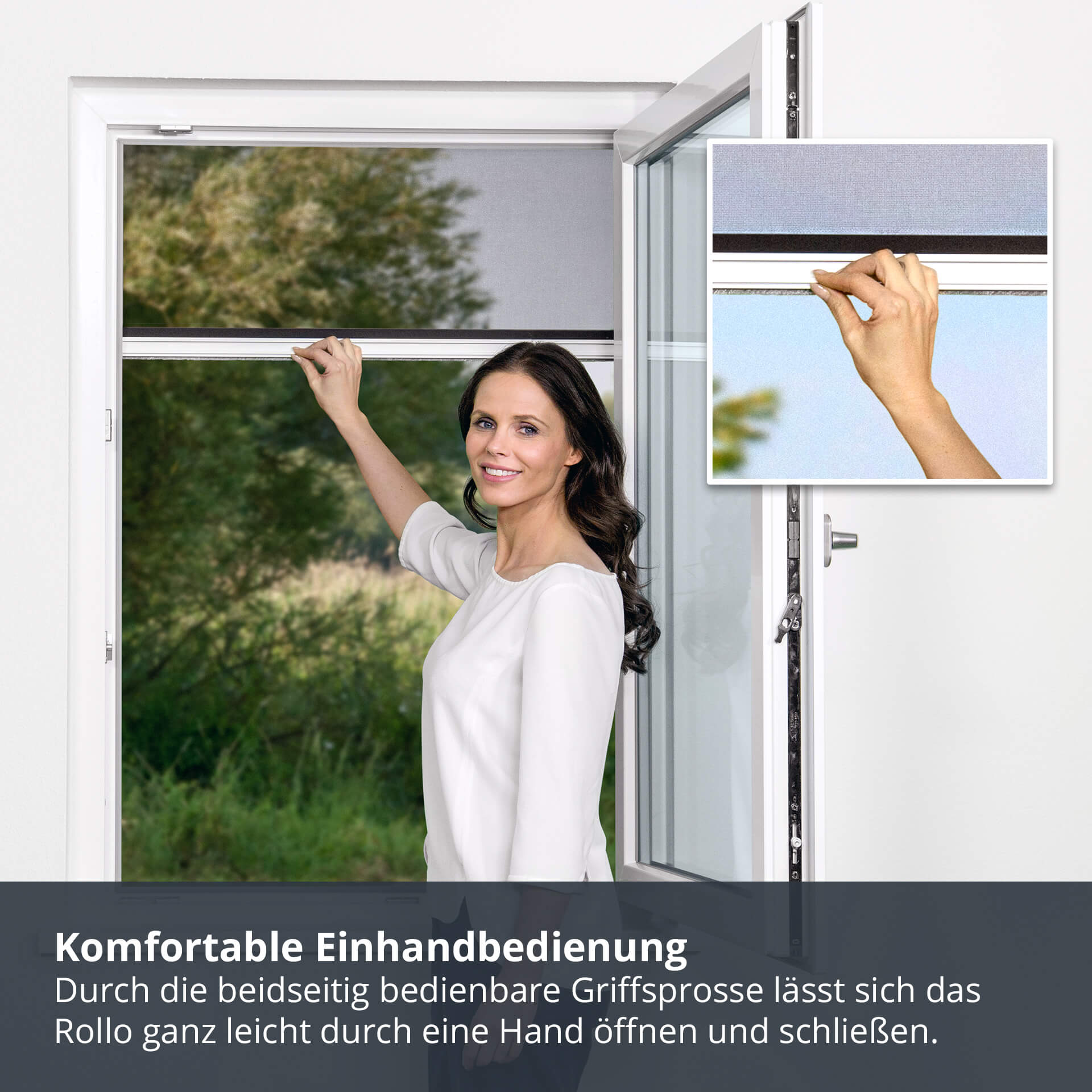 Insektenschutzrollo für Fenster  Montage auf Laibung oder Mauerwerk